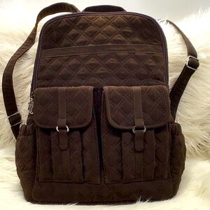 Vera Bradley Quilted Brown Backpack